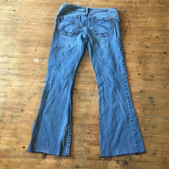 Silver bootcut, distressed raw hem jeans - Picture 4 of 4